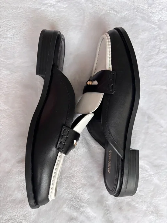 MICHAEL KORS Eden Colorblock Leather Penny Loafer-Style Slide Mule Shoe--NEW--7 - Picture 6 of 14